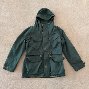 Vintage Men's J Crew Green Hooded Jacket